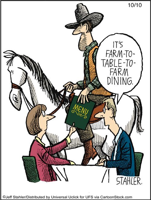'It's farm-to-table-to-farm dining.'