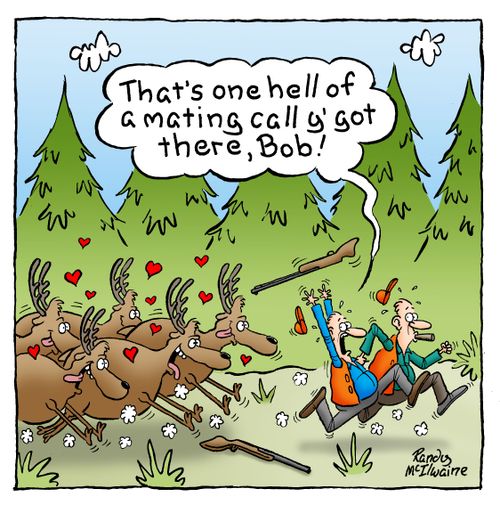 'That's one hell of a mating call you've got there, Bob!'