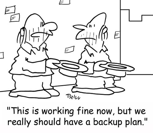 'This is working fine now, but we really should have a backup plan.'