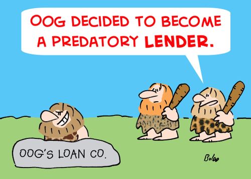 'Oog decided to become a predatory LENDER.'