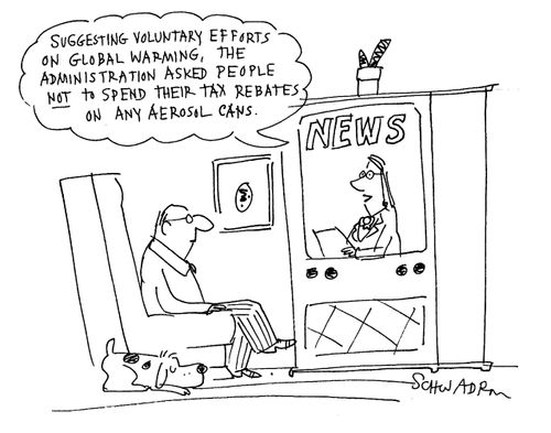 Suggesting voluntary efforts on global warming.... 