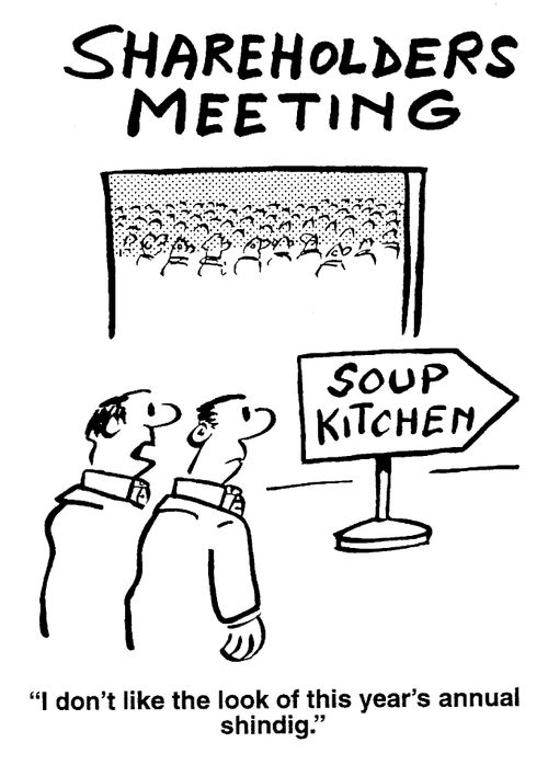 Shareholders Meeting - I don't like the look of this year's annual shindig.