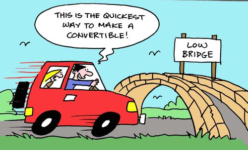 This is the quickest way to make a convertible! (low bridge).