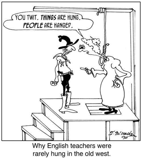 'Why English teachers were rarely hung in the old west.' 