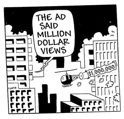 The ad said million dollar views.