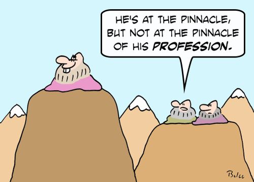 'He's at the pinnacle, but not at the pinnacle of his PROFESSION.'