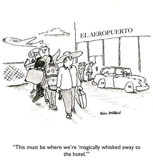 'This must be where we're 'magically whisked away to the hotel.''