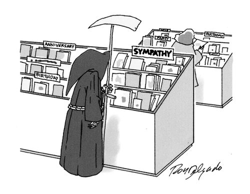 Death is card shopping.