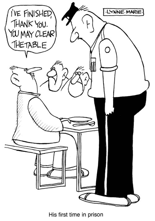 'His first time in prison.'