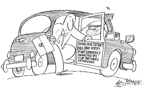 '...call...if not completely insulted by our drivers' opinions.'