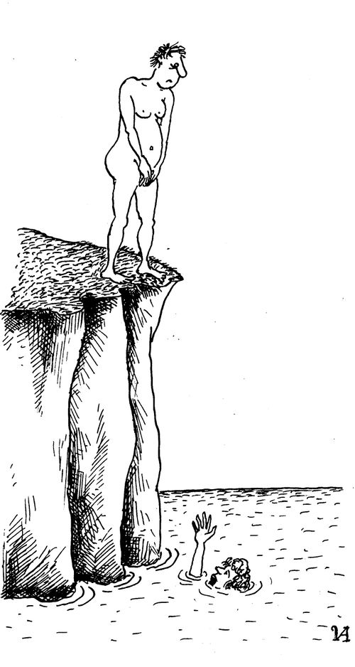 Naked Man Too Embarrassed to Save Drowning Woman