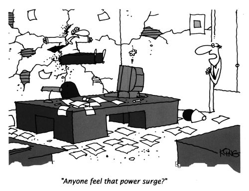 "Anyone feel that power surge?"