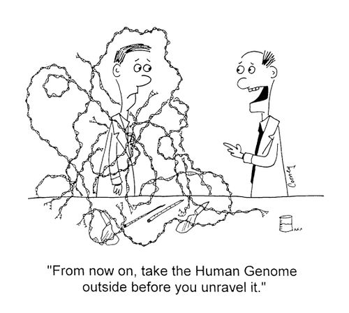 "From now on, take the human genome outside before you unravel it"