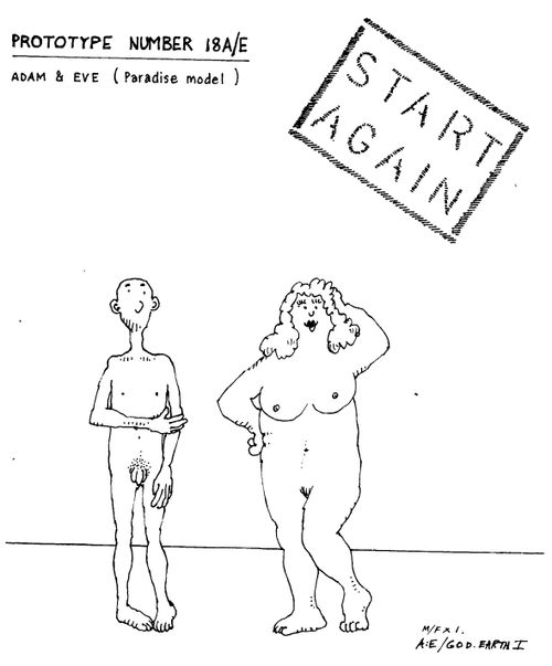 'Prototype number 18a/e, Adam and eve (paradise model) start again