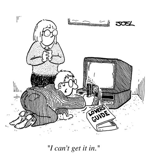 Lovers Guide, "I can't get it in !"