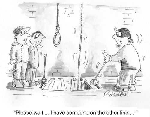'Please wait ... I have someone on the other line ...'