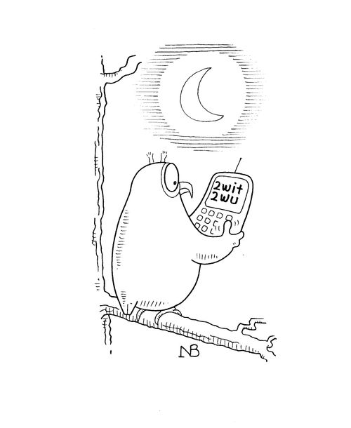Owl Texting: 2wit,2wu