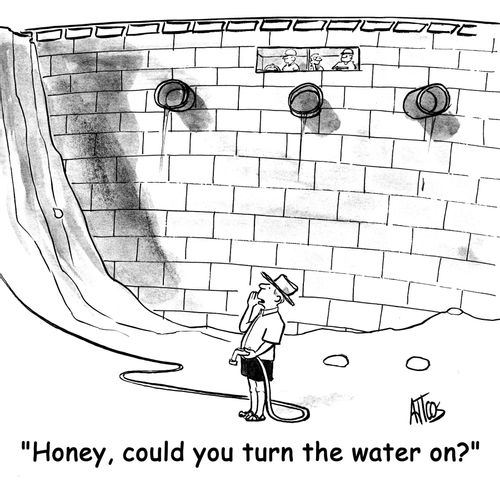 'Honey, could you turn the water on?'