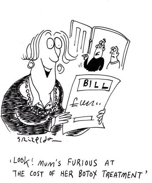 'Look! Mum's furious at the cost of her botox treatment'
