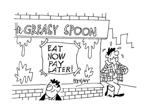 Greay spoon - Eat now, pay later!