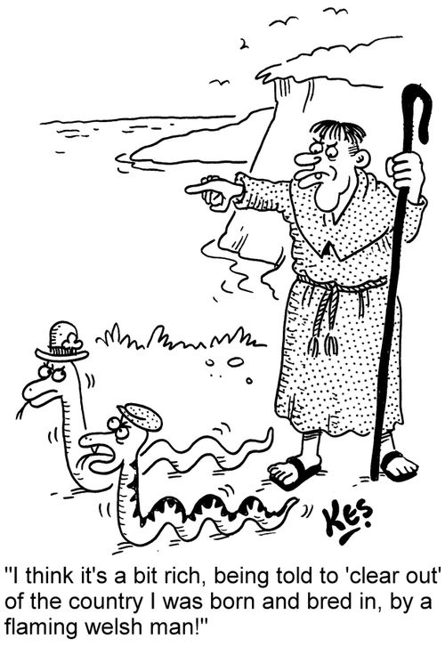 'I think it's a bit rich, being told to 'clear out' of the country I was born and bred in, by a flaming welsh man!'