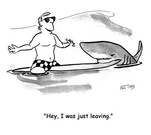 'Hey, I was just leaving.'