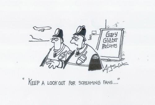 'Keep a look out for screaming fans...'