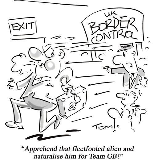 Plastic Brits: 'Apprehend that fleetfooted alien and naturalise him for Team GB!'