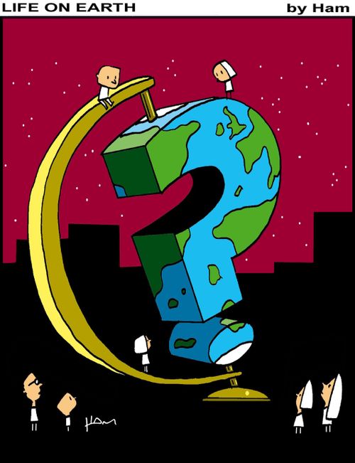 World as question mark.
