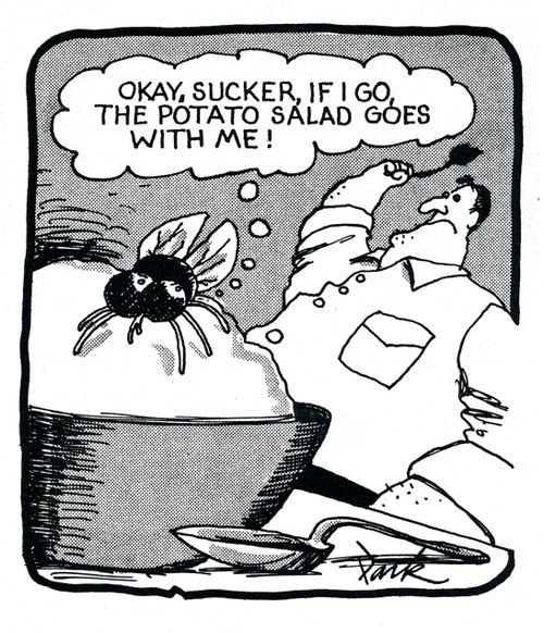 'Okay, sucker, if I go, the potato salad goes with me.'