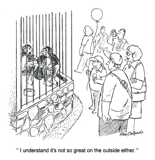 'I understand it's not so great on the outside either.'