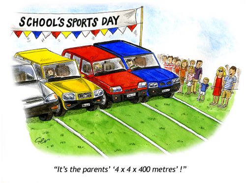 'It's the parents' 4x4x400 metres.'