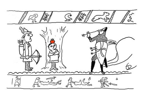 William Tell accidentally shoots Harold