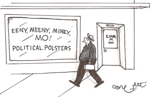 Eeny, Meeny, Miney, Mo!  Political pollsters.