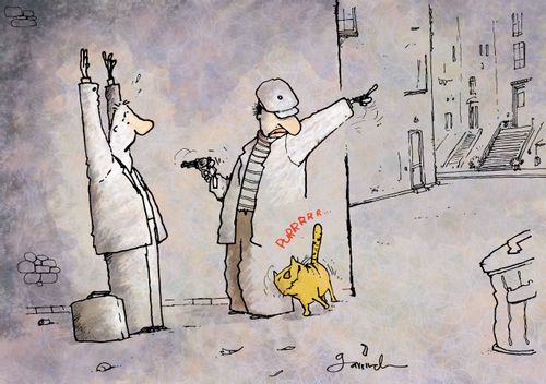 Mugger's cat.