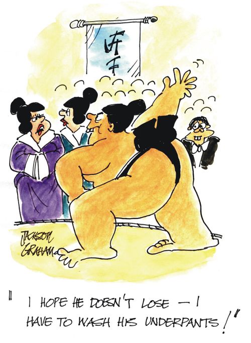 "I hope he doesn't lose, I have to wash his underpants!"