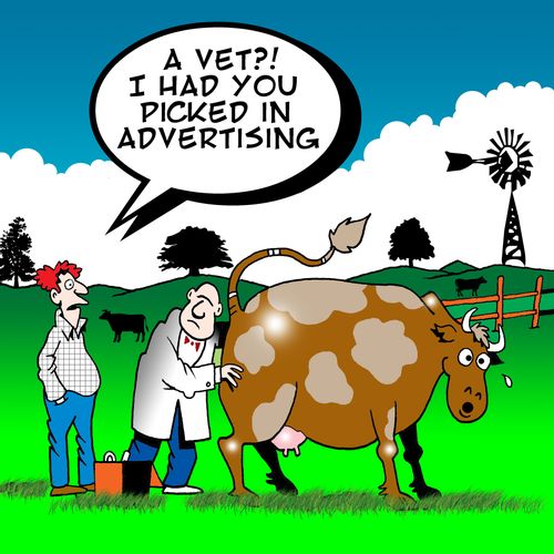 A Vet? I had you picked in advertising.