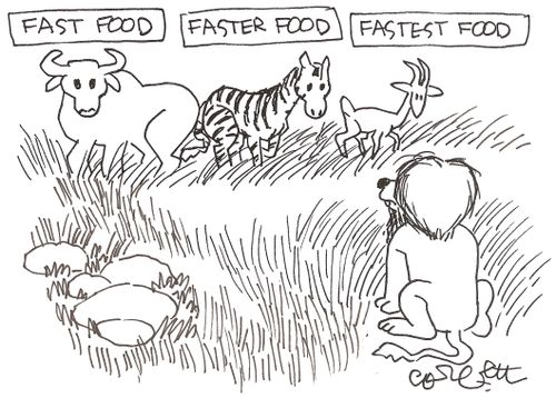 Fast food...faster food...fastest food.