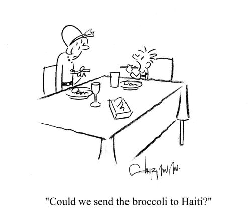 'Could we send the broccoli to Haiti?'