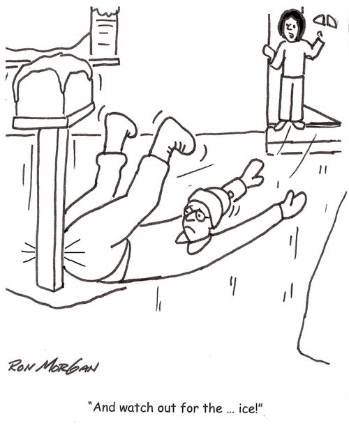 'And watch out for the ... ice!'