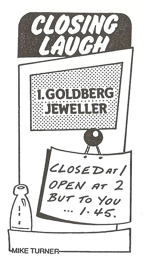 Closed at 1, Open at 2, but to you...1:45.