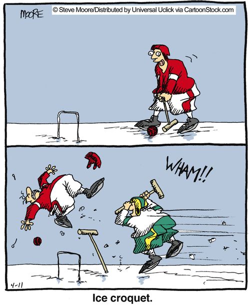 Ice croquet.
