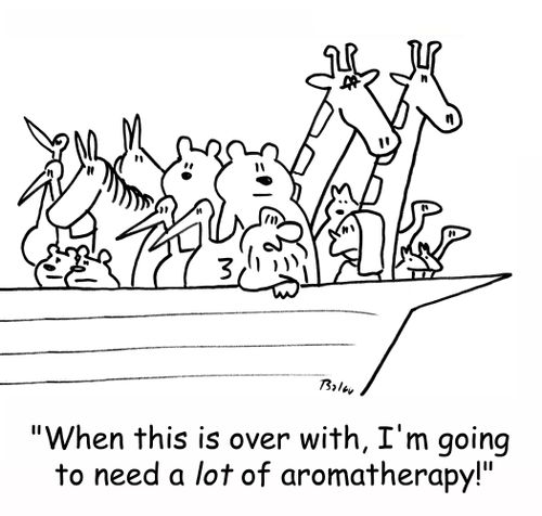 'When this is over with, I'm going to need a LOT of aromatherapy!'