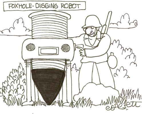 Foxhole - digging robot