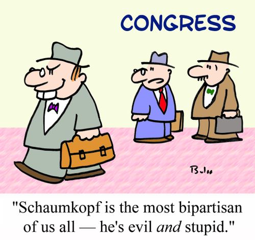CONGRESS: 'Schaumkopf is the most bipartisan of us all - He's evil AND stupid.'