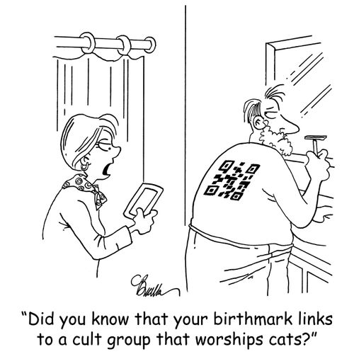 'Did you know that your birthmark links to a cult group that worships cats?'