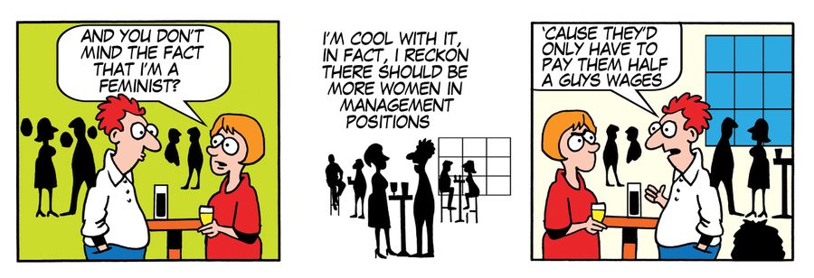 'And you don't mind the fact that I'm a feminist.'