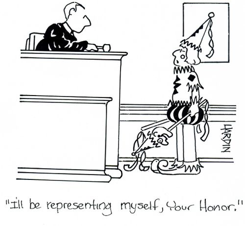 'I'll be representing myself, your Honor.'