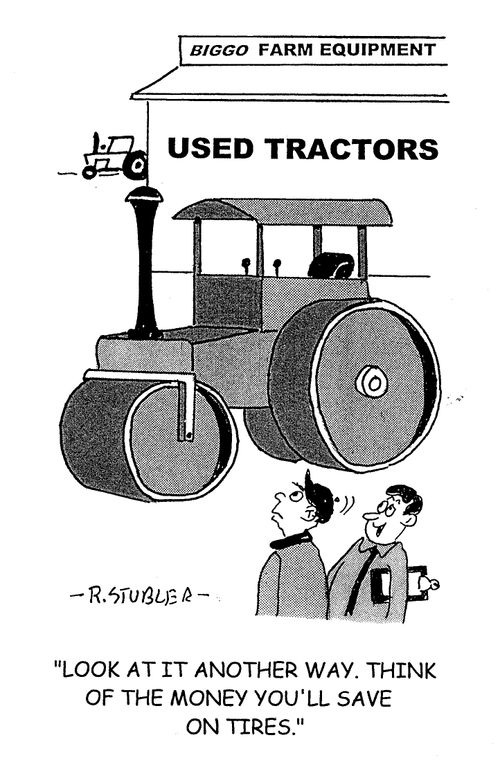 'Look at it another way. Think of the money you'll save on tires.'