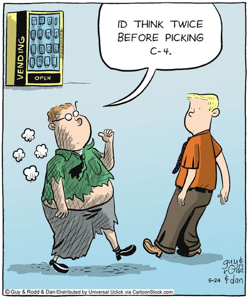 'I'd think twice before picking c-4.'
